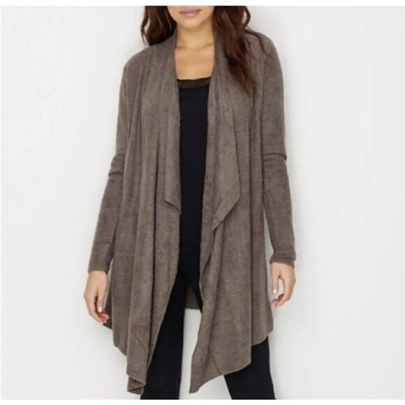 Barefoot Dreams Sweaters - Barefoot Dreams Bamboo Chic Lite‎ Knit cardigan 436 sz S/M Gray